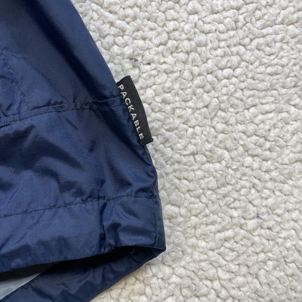 Columbia Windbreaker Mens L Blue Packable XM2049 Hooded Colorblock Jacket - Picture 3 of 11